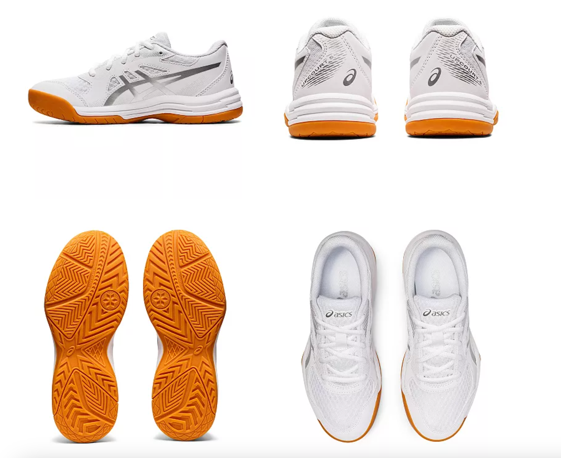 white and gold volleyball shoes